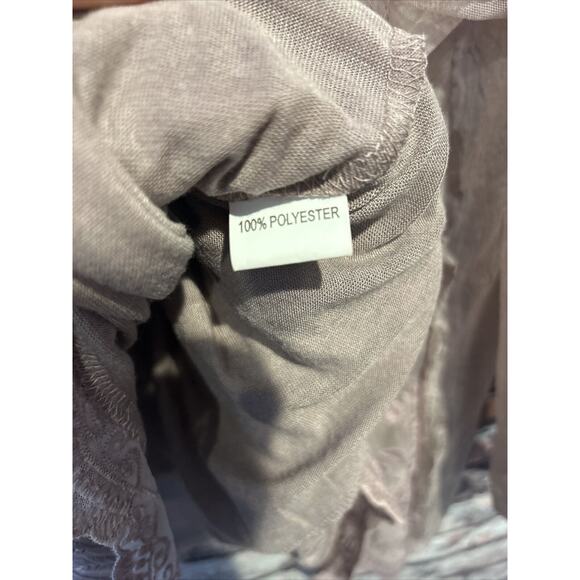 Purple Simply Couture Lace Embroidered Layered Blouse Top Women’s Size Medium - Picture 5 of 6